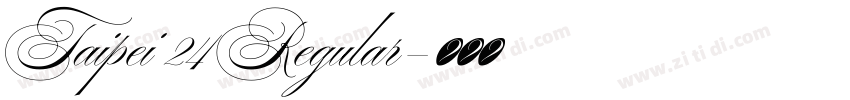 Taipei 24 Regular字体转换